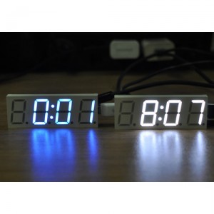 [블루] 자동차 디지털 LED 전자 시계 모듈